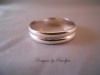 Sterling Silver Double Half Round Band  CSS3284R